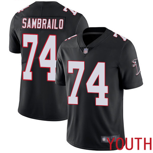 Atlanta Falcons Limited Black Youth Ty Sambrailo Alternate Jersey NFL Football 74 Vapor Untouchable